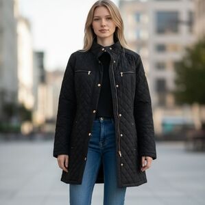 Gallery New York Women's Black Quilted Jacket, Size medium